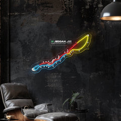 Jeddah Corniche Circuit Neon Race Track