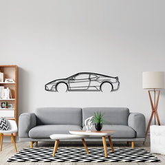 F430 Scuderia Detailed Silhouette Metal Wall Art