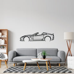 Corvette C7 Z06 Top off Detailed Silhouette Metal Wall Art
