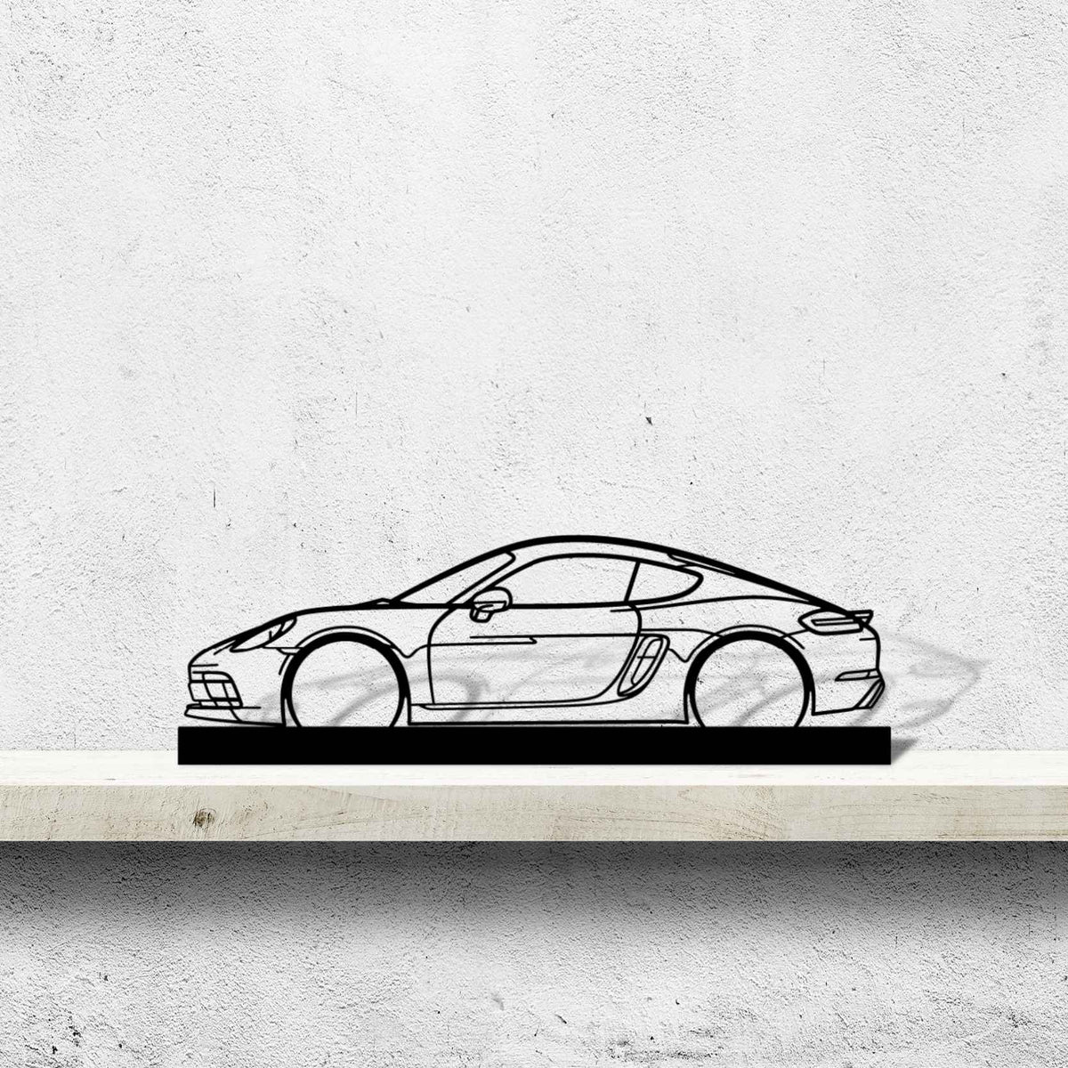 718 Cayman GTS Silhouette Metal Art Stand