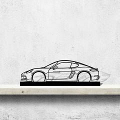 718 Cayman GTS Silhouette Metal Art Stand