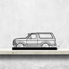 Bronco XLT 1995 Silhouette Metal Art Stand