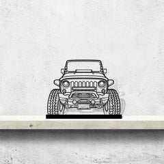 Wrangler Offroad Front Silhouette Metal Art Stand