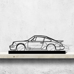 911 turbo model 964 Silhouette Metal Art Stand