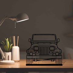 Wrangler Sahara 1988 Front Silhouette Metal Art Stand