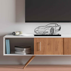 Corvette C5 2002 Angle Silhouette Metal Art Stand